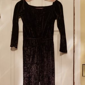 Crushed velvet jumpsuit